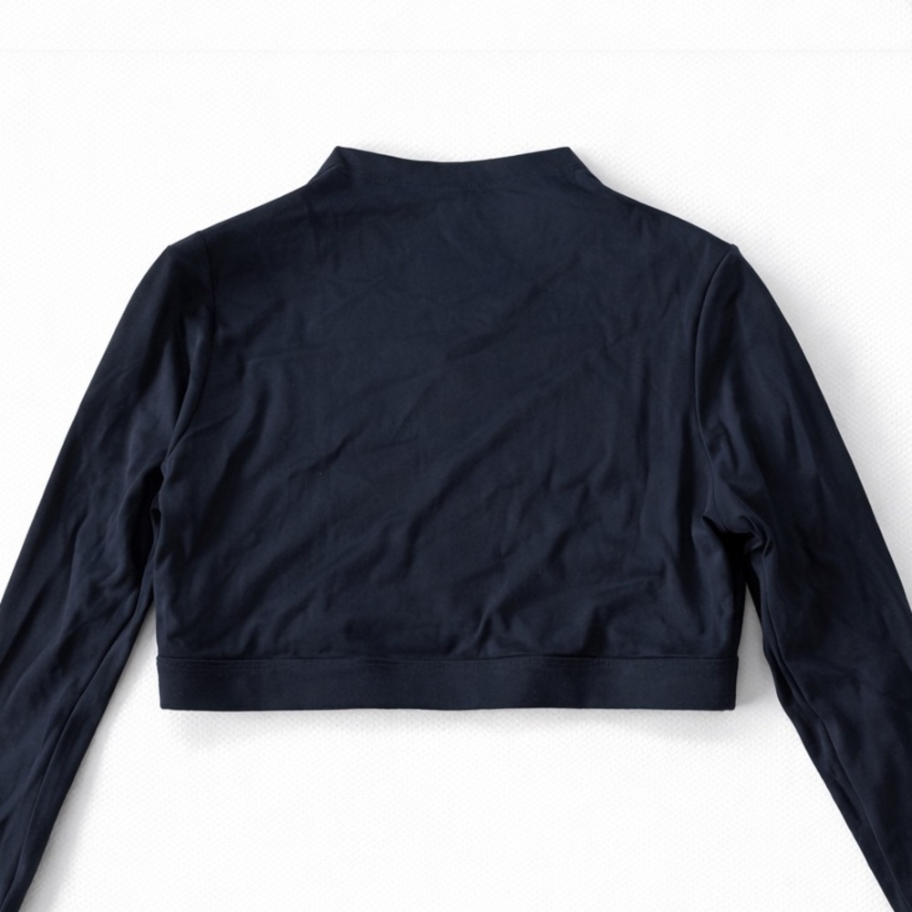 SET Active Midnight Blue Long Sleeve Crop Top - Picture 2 of 2